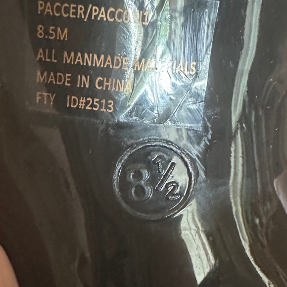 Madden Girl Paccer Shiny Black Studded Platform Heeled Jelly Slide Sandals 8.5 - Picture 8 of 13